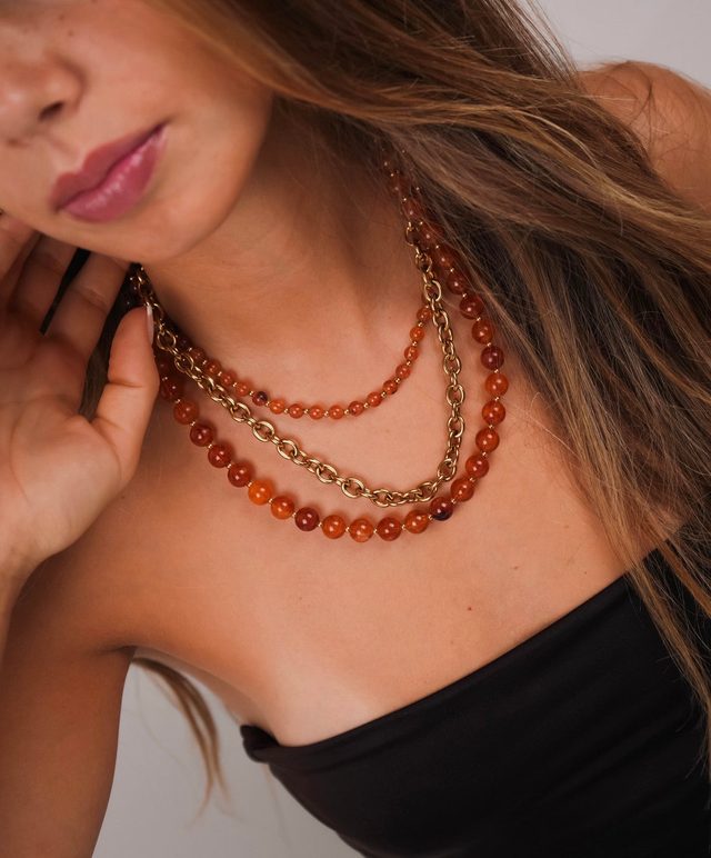 Colar Triple Orangr